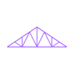 Buildings Trusses Fan Double Laser Cut Svg File, Free Vectors File